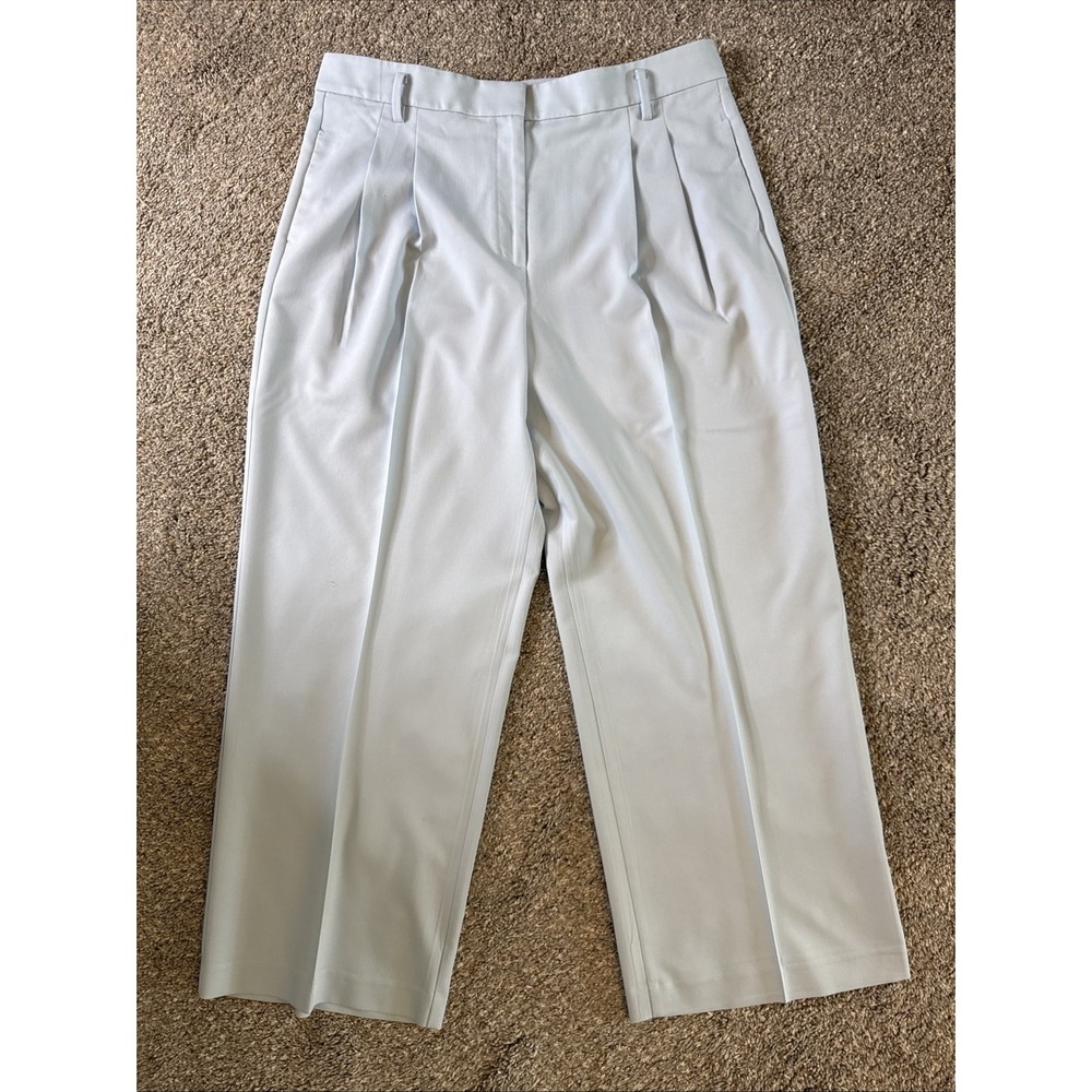 Ann Taylor Women's High Rise Wide Leg Dress Pants Lt Blue Petite Size 16P